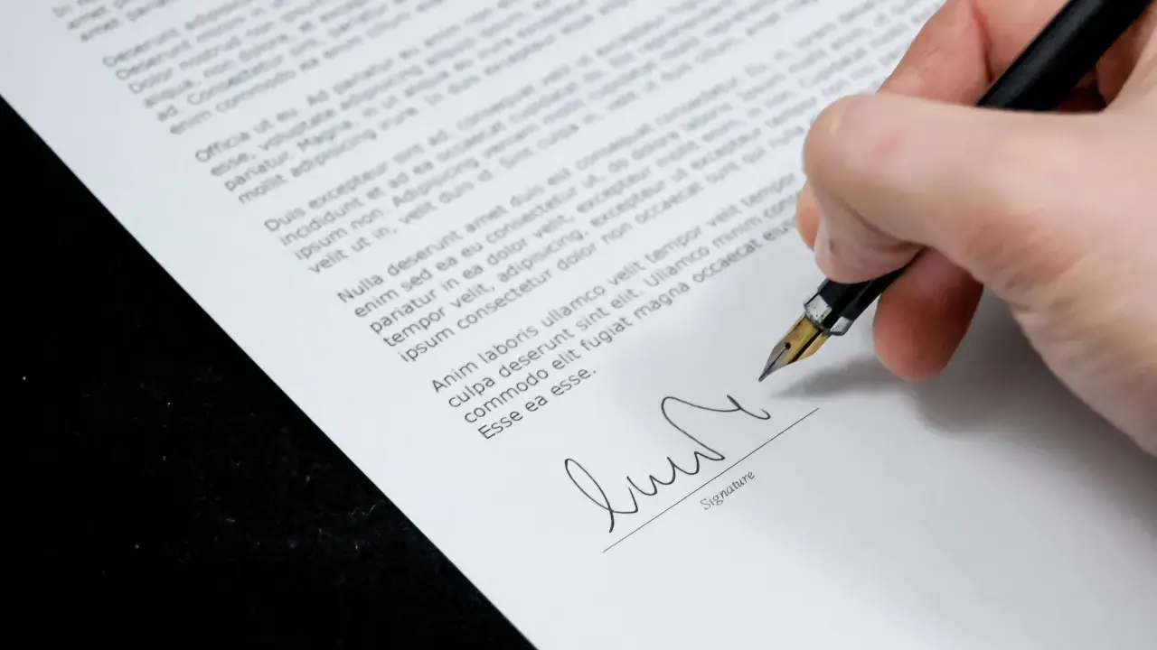 Firma de un contrato de alquiler por habitaciones, cumpliendo la normativa vigente.
