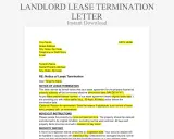 Plantilla de modelo rescisión contrato alquiler word gratis. Documento para notificar fin de arrendamiento, con campos para datos del arrendador, inquilino y detalles de la propiedad.